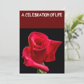 生葬お祝いで,赤いバラ 招待状 (スタンド正面)
