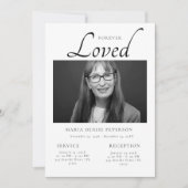 生葬モダンお祝い写真 招待状 (正面)