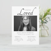 生葬モダンお祝い写真 招待状 (スタンド正面)