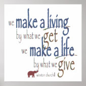 「生計を立てる – 人生を立てる」 ポスター (正面)