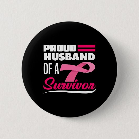 生誇りを持ったき残った妻乳がん阿波の夫 缶バッジ (正面)