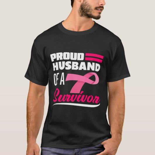生誇りを持ったき残った妻乳がん阿波の夫 Tシャツ (正面)