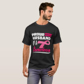 生誇りを持ったき残った妻乳がん阿波の夫 Tシャツ (正面フル)