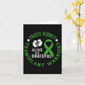 生誇りを持った活した腎臓移植の戦士とグラフテフ カード (黄色い花)