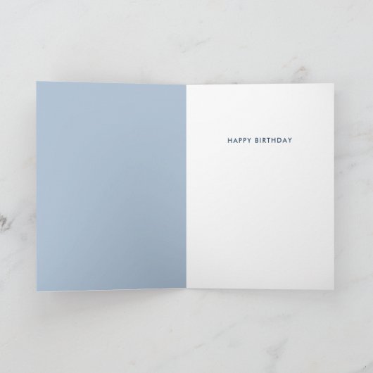 生誕おもしろい生日モダン青皮肉間抜けカード カード (内部)