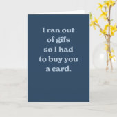 生誕おもしろい生日モダン青皮肉間抜けカード カード (黄色い花)