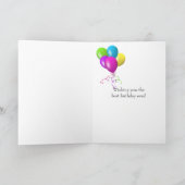 生誕パーソナライズされた生日 – アフリカ灰色 カード (内部)