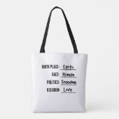 生誕地アーストートバッグ トートバッグ (裏面)