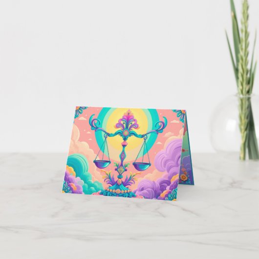 生誕生まれ生期の天秤座に就く カード (正面)
