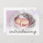 生誕発表紹介Script Photo 案内ポストカード (正面/裏面)