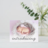 生誕発表紹介Script Photo 案内ポストカード (スタンド正面)