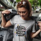 生貝レタリングと花 Tシャツ