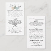 生農産卵の取扱説明書 名刺 (正面/裏面)