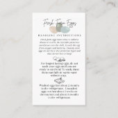 生農産卵の取扱説明書 名刺 (正面)