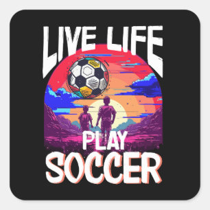 生遊活サッカー スクエアシール