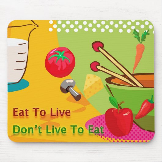 生食べダイエットと減量 マウスパッド (正面)