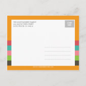 生鮮カラフルと出産のお知らせ – Baby Girl 案内ポストカード (裏面)