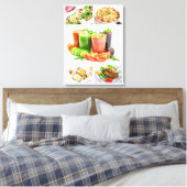 生鮮健康食を写真で撮影したもの キャンバスプリント (インサイチュ (寝室))