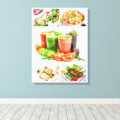 生鮮健康食を写真で撮影したもの キャンバスプリント (インサイチュ (ウッドフロア))