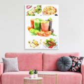 生鮮健康食を写真で撮影したもの キャンバスプリント (インサイチュ (リビング))