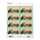 生鮮品焼いた品種包装 ラベル (フルシート)