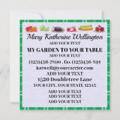 生鮮製品及び保存用カード サンキューカード (裏面)