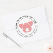 生鮮豚肉商品ラベル ラウンドシール (封筒)