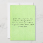 生鮮農産物招待状 招待状 (裏面)