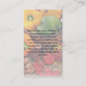 生鮮食品の名刺 名刺 (裏面)