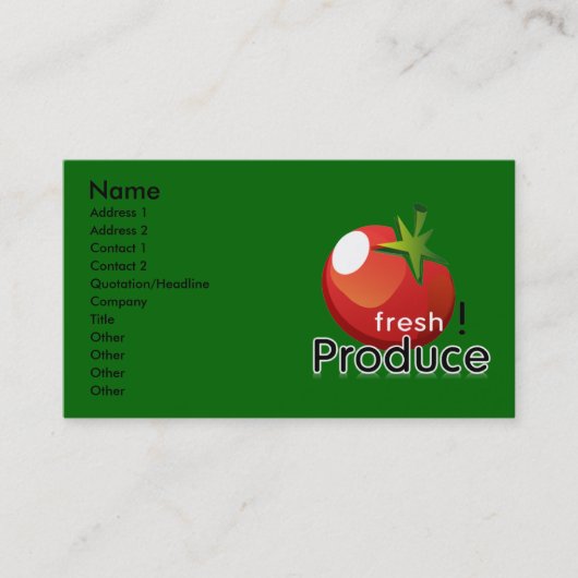 生鮮食品の名刺 名刺 (正面)