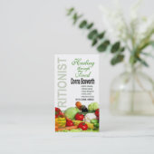 生鮮食品の栄養士の食糧コーチ、減量 名刺 (スタンド正面)