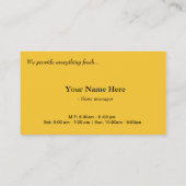 生鮮食品、果物、植物市場 名刺 (裏面)