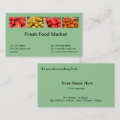 生鮮食品、果物、植物市場 名刺 (正面/裏面)