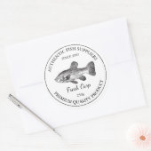 生鯉の魚の包装ラベル ラウンドシール (封筒)
