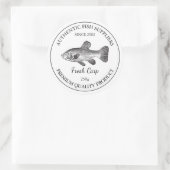 生鯉の魚の包装ラベル ラウンドシール (バッグ)