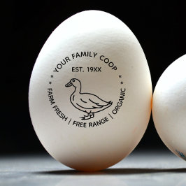 生鴨の卵を飼育する ラバースタンプ