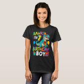 生I'm 7誕生日少年おもしろい恐竜エアバルーン Tシャツ (正面フル)
