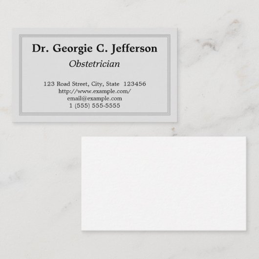 産ミニマル科医名刺 名刺 (正面/裏面)