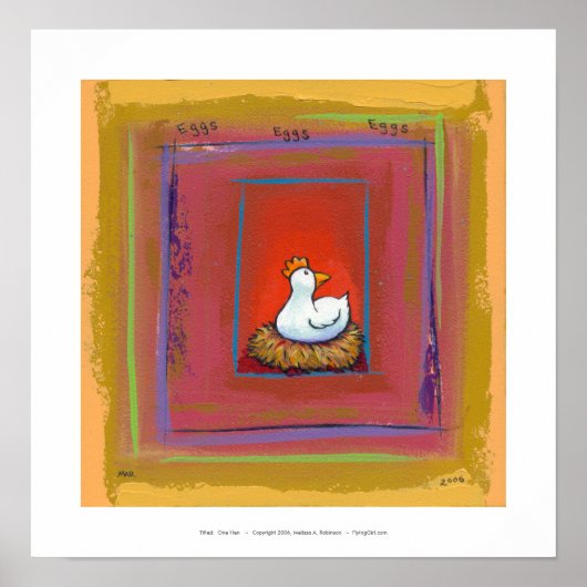 産卵おもしろいカラフル ポスター (正面)