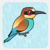 産卵しやすいヨーロッパ産ミツバチを食べる人 スクエアシール (正面)