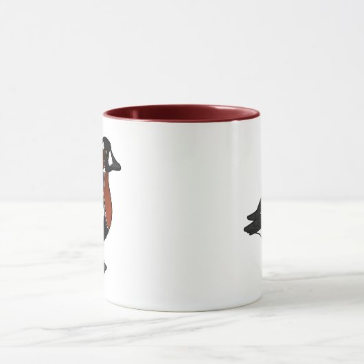 産卵できる赤いガチョウ マグカップ (中央)