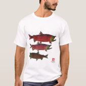 産卵サーモン(表裏) -長袖T Tシャツ (正面)