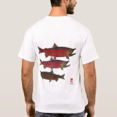 産卵サーモン(表裏) -長袖T Tシャツ (裏面)