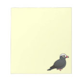 産卵可能な白い冠の鳩 ノートパッド (正面)