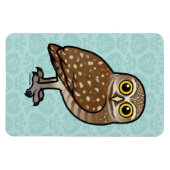 産卵巣穴フクロウ マグネット (横)