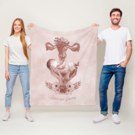 産婦人助産師フローラ産卵子卵巣 フリースブランケット