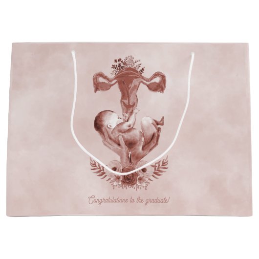 産婦人助産師フローラ産卵子卵巣 ラージペーパーバッグ (正面)