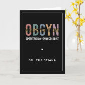 産婦人科パーソナライズされた産婦人科 カード (黄色い花)