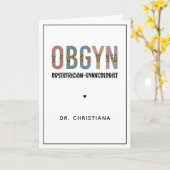 産婦人科パーソナライズされた産婦人科 カード (黄色い花)