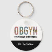 産婦人科パーソナライズされた産婦人科 キーホルダー (正面)